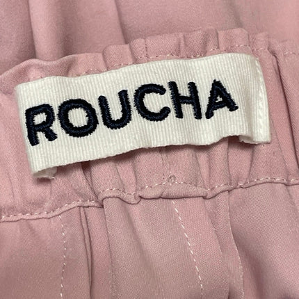Roucha Pink Elastic Waist Tapered Wide Leg Baggy Drop-crotch Trousers Pants Sz M