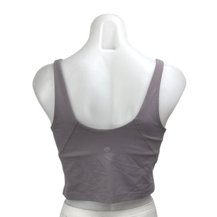 Lululemon Purple Sleeveless V Neck Yoga Workout Athletic Crop Tank Top Size 10