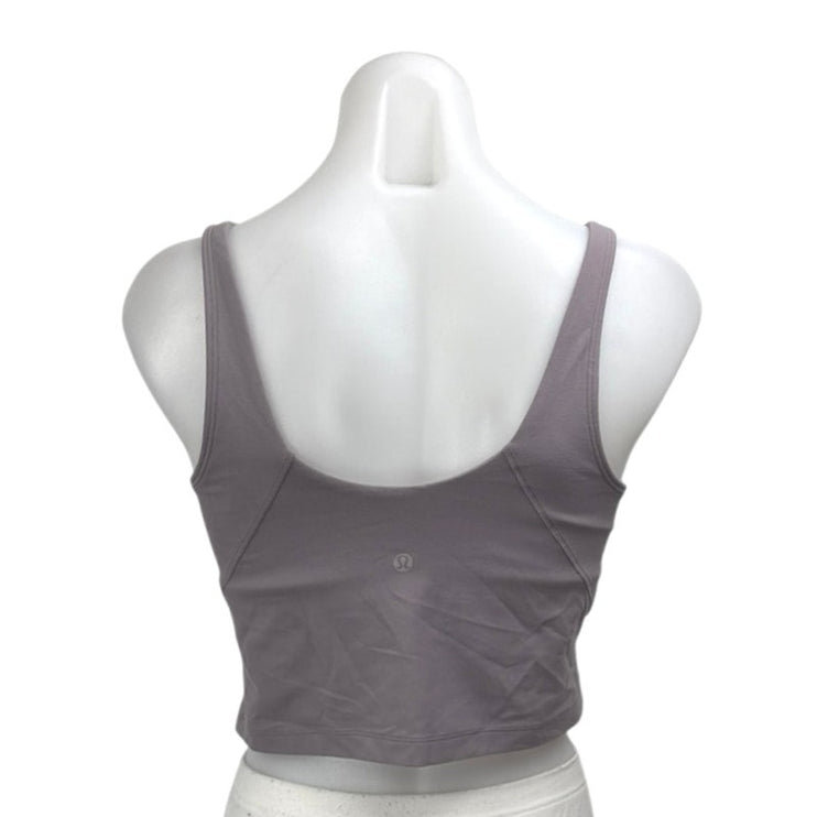 Lululemon Purple Sleeveless V Neck Yoga Workout Athletic Crop Tank Top Size 10