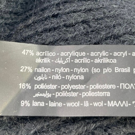 Zara Women's Black Wool Ribbed Knit Foldover Winter Snow Beanie Hat Size M