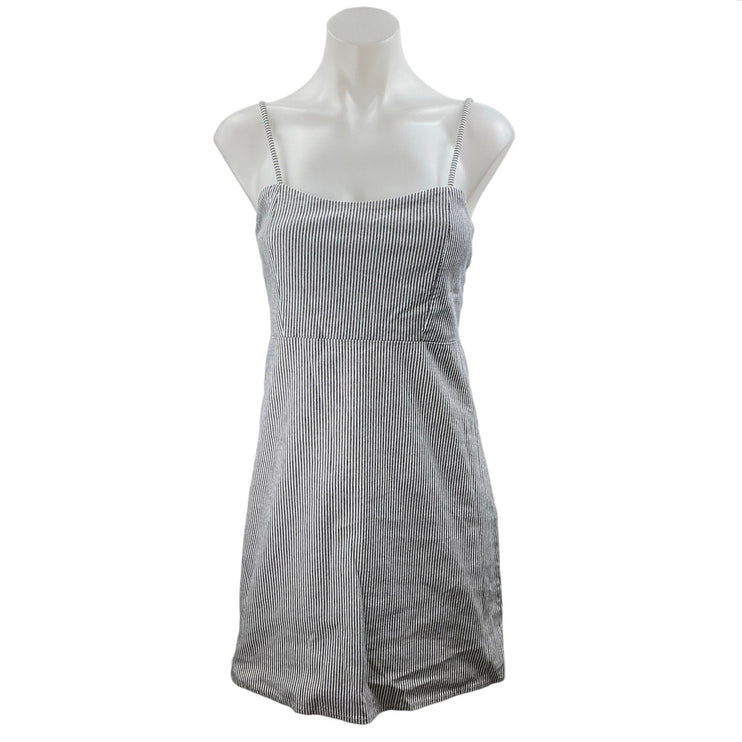 Brandy Melville Black White Striped Sleeveless Cami Camisole Mini Tank Dress XS