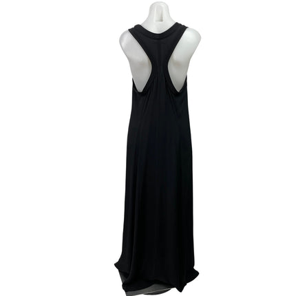 Banana Republic Women's Black Sleeveless Scoop Neck Racerback Maxi Dress Size L