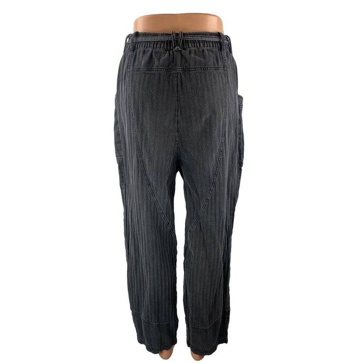 Free People Livin' In The City Belted High Rise Baggy Cargo Trousers Pants Sz S