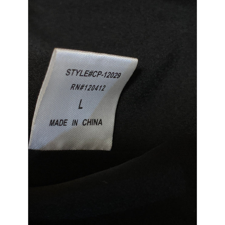 NEW Cotton Candy LA Womens Black Draped Folded Mini Asymmetrical Wrap Skirt Sz L