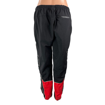 Karl Legarfeld Women's Black Side Stripes Drawstring Athletic Track Pants Size L