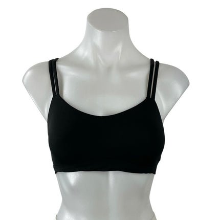 Lululemon Black Dual Strap Yoga Workout Running Athletic Sports Bra Crop Top S