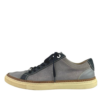 Paul & Shark Men's Gray Leather Suede Low Top Lace Up Sneakers Shoes 41 US 10