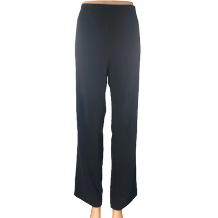Bobeau Women's Black Straight Leg High Waist Zipper Trousers Dress Pants Size L