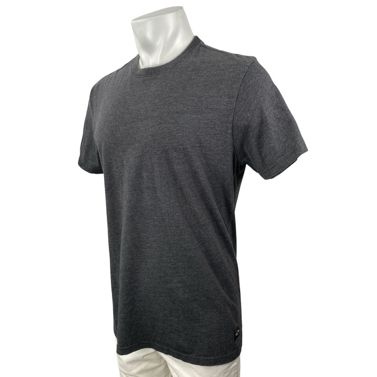 Billabong Men's Black Gray Short Sleeve Crew Neck Basic T Shirt Tee Top Size M