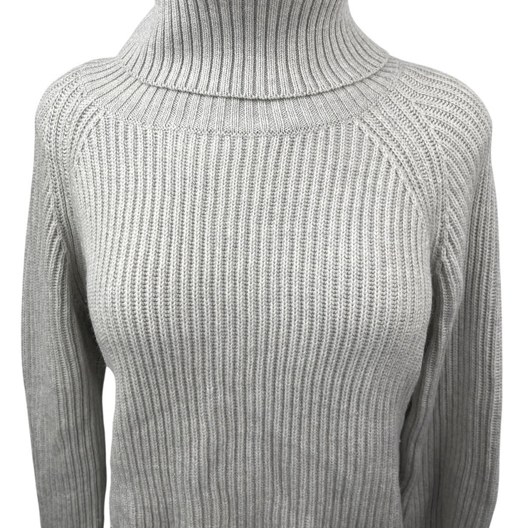 Aritzia Wilfred Free Women's Gray Wool Turtleneck Ribbed Sweater Top Size S