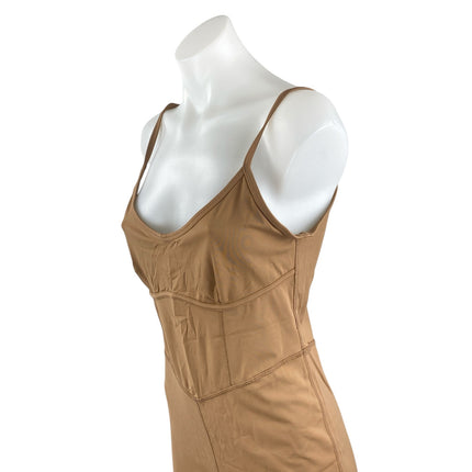 JoyLab Freestyle Flare Women's Brown Sleeveless One Piece Jumpsuit Romper Size M