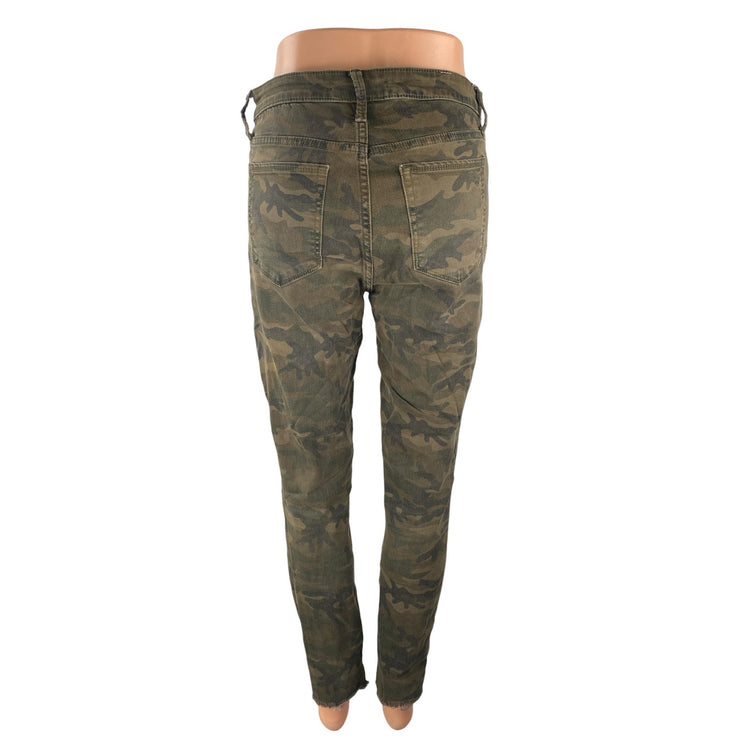 Sam Edelman The Stiletto High Rise Skinny Ankle Camo Army Denim Jeans Size 28