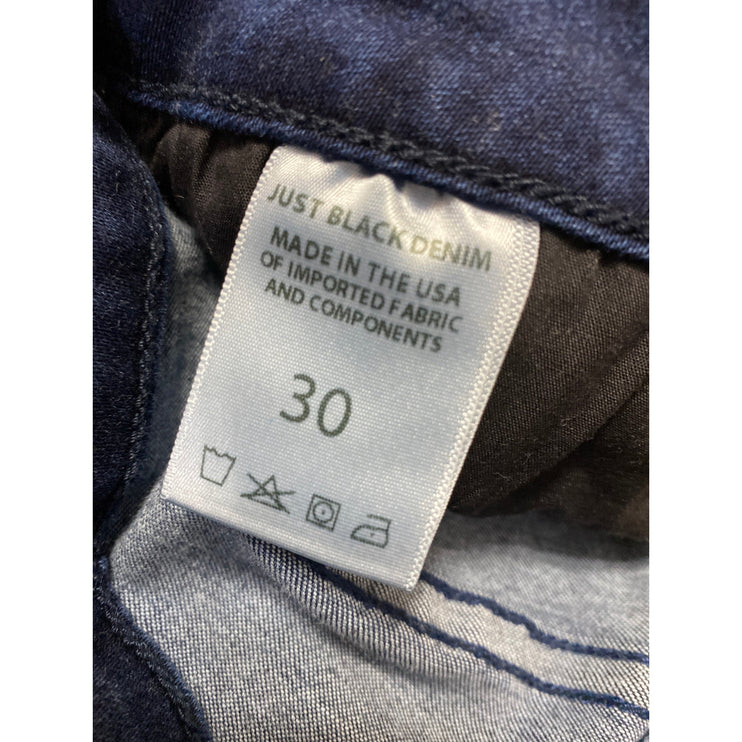 Just Black Denim Women's Blue Dark Wash High Waisted Skinny Ankle Jeans Size 30