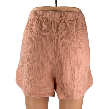 Aritzia Wilfred Free Women's Pink High Rise Lounge Summer Beach Leg Sail Short L
