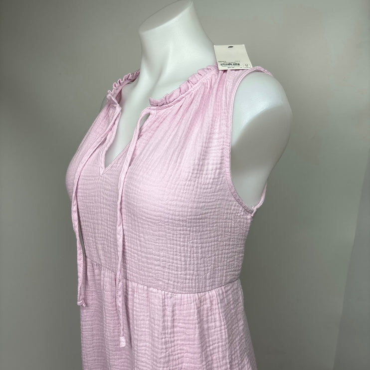 Lauren Lane x Sonoma NWT Lavender Purple Sleeveless Tie Neck Tiered Dress Size M