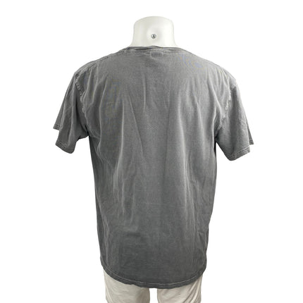 Noah NYC Core Logo Pocket Gray Crew Neck Short Sleeve Basic Tee T-Shirt Top Sz L