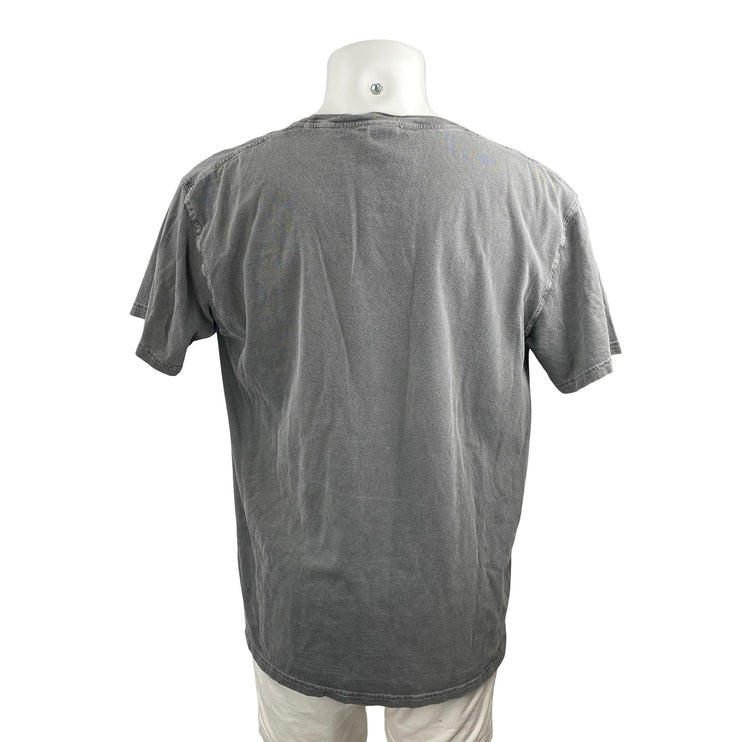 Noah NYC Core Logo Pocket Gray Crew Neck Short Sleeve Basic Tee T-Shirt Top Sz L