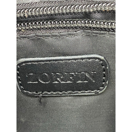 Zorfin Women's Black Gold Accent Adjustable Strap Travel Crossbody Belt Bag OS