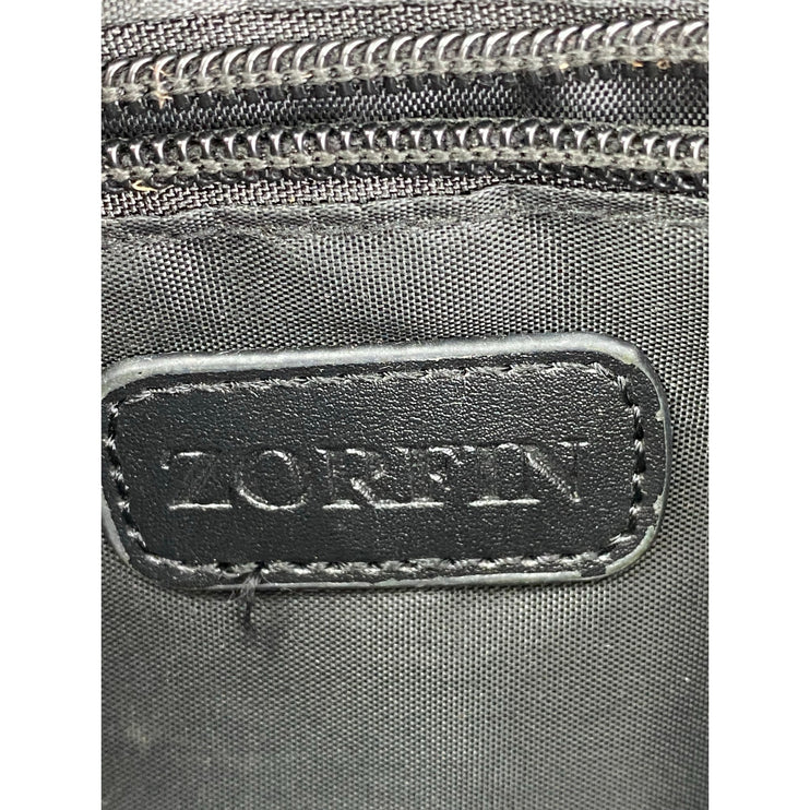 Zorfin Women's Black Gold Accent Adjustable Strap Travel Crossbody Belt Bag OS