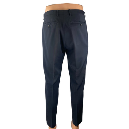 Banana Republic 100% Wool Men's Black Straight Leg Trousers Dress Pants Size 32