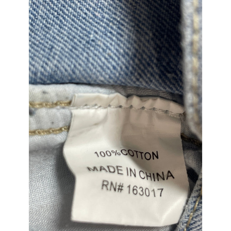 Princess Polly Blue High Waisted Light Wash Baggy Wide Leg Denim Jeans Pants 6