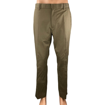 Bonobos Thursday Mens Olive Green Khaki Slim Fit Straight Trousers Pants Size 35