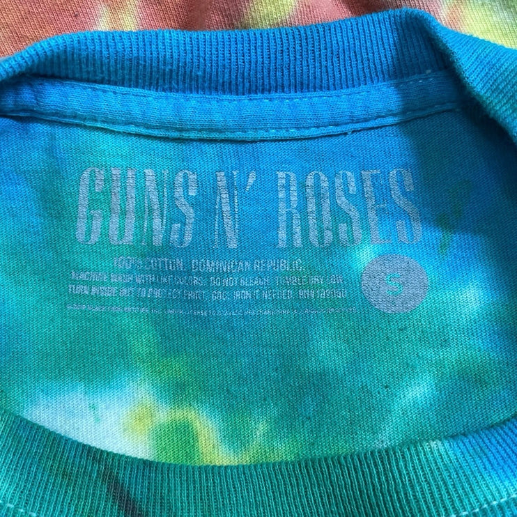 Guns N' Roses Men's Tie Dye Hippie Short Sleeve Crew Neck T Shirt Tee Top Size S
