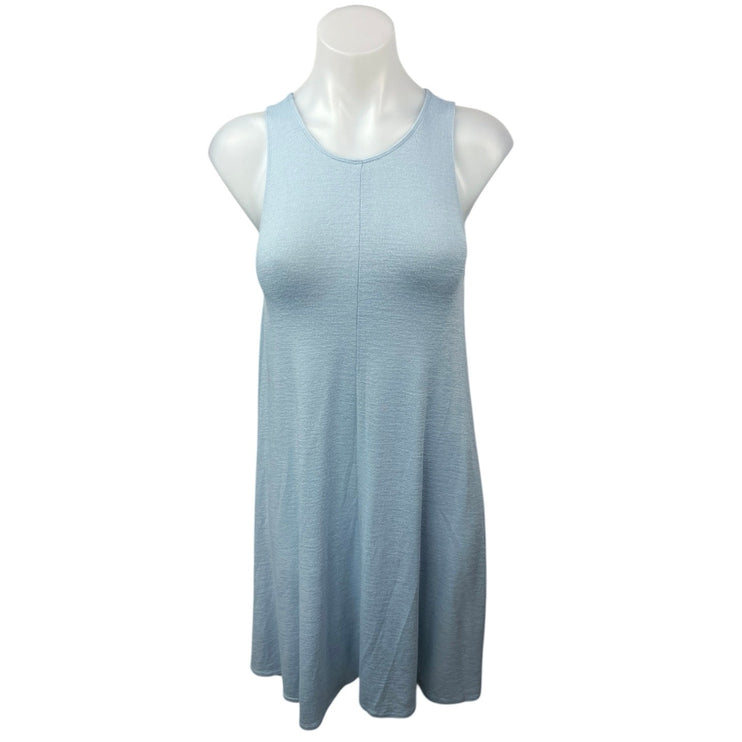 Aritzia Wilfred Blue Sleeveless Pull On Jersey Swing Midi Shift Tank Dress Sz S