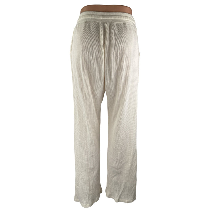 Aritzia Tna Womens White High Rize Palazzo Wide Leg Beach Lounge Trouser Pants S