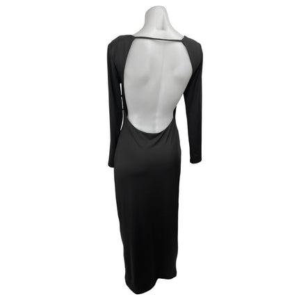 Princess Polly Black Sweetheart Neck Long Sleeve Backless Midi Bodycon Dress 6