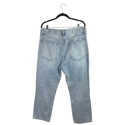 Twelve by Ontwelfth Women's Blue High Waist Distressed Straight Denim Jeans 31