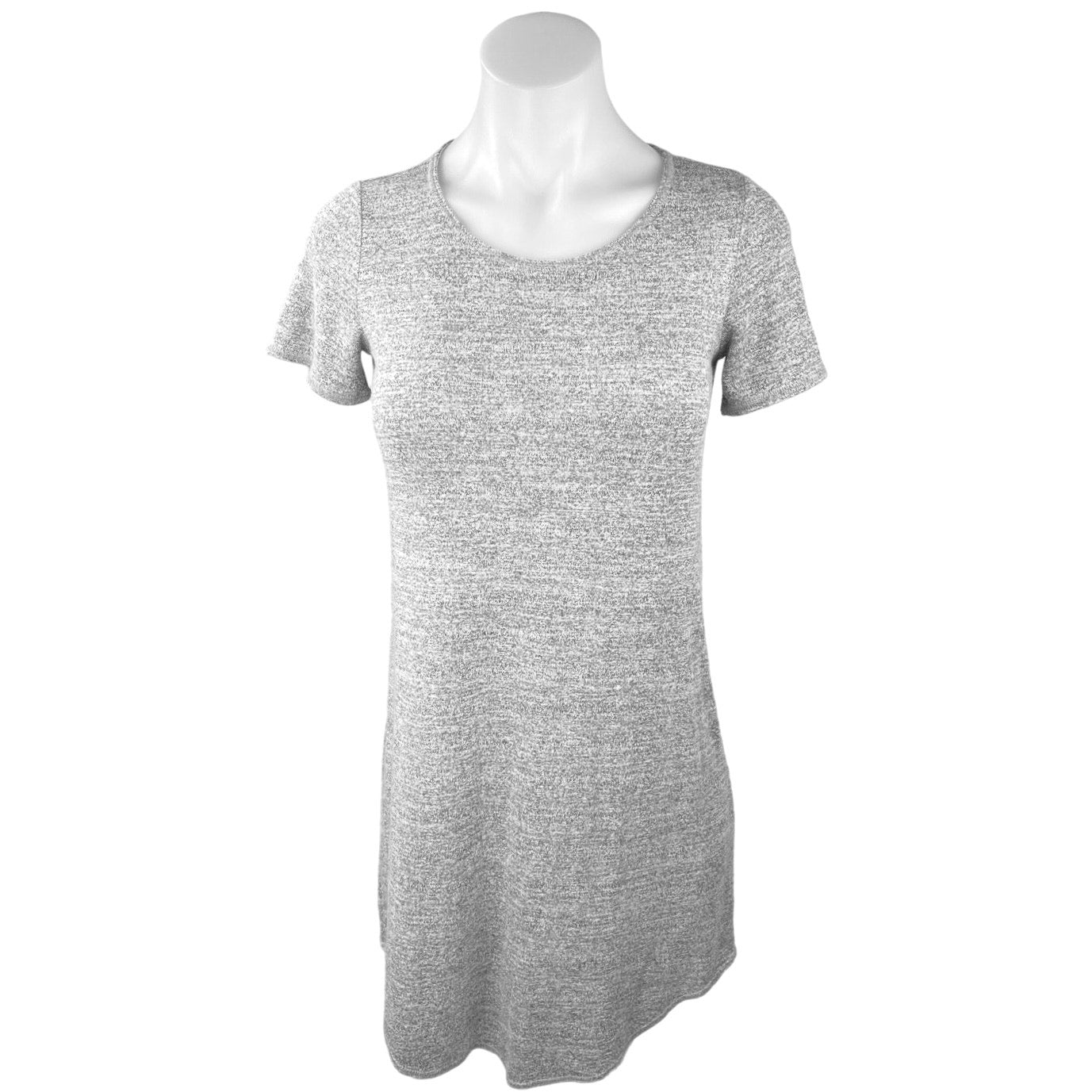 Aritzia Wilfred Gray Knit Crew Short Sleeve Pull On Mini Shift T-shirt Dress XS Aritzia Wilfred Gray Knit Crew Short Sleeve Pull On Mini Shift T-shirt Dress XS