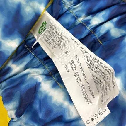 GF Pet NWT Reversible Elasto-Fit Yellow & Blue Tie Dye Print Dog Raincoat Sz XL