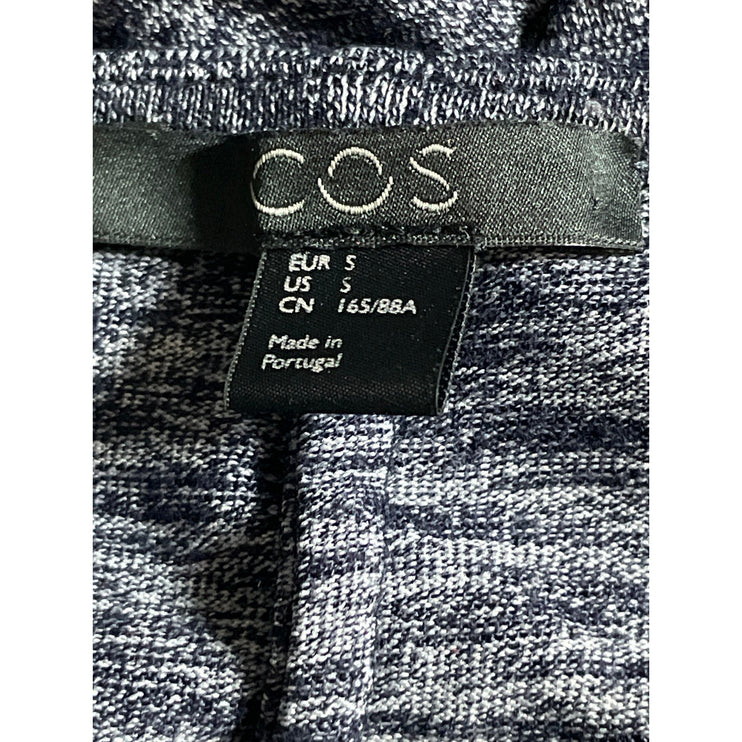 COS Women's Black Gray Heather Half Sleeve Loose Relaxed T Shirt Tee Top Size S
