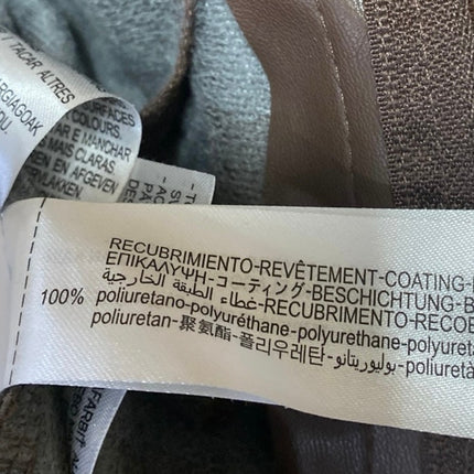 Zara Women's Brown Faux Vegan Leather Pleated High Waisted Wide Leg Shorts Sz XS