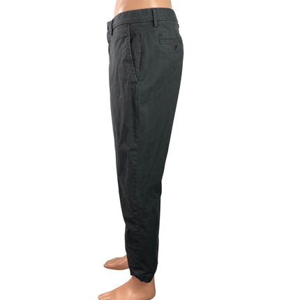 Banana Republic Lived In Chino Men Black Athletic Fit Straight Trousers Pants 32