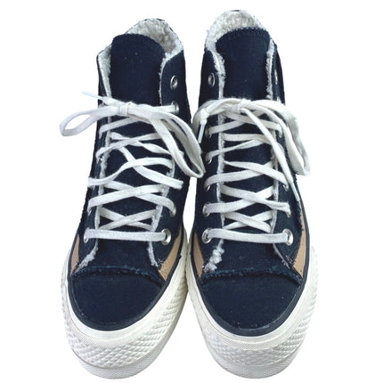 Converse Chuck Taylor All Star Raw Edge Black Platform High Top Sneakers Sz 5.5