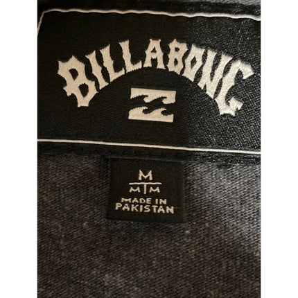 Billabong Men's Black Gray Short Sleeve Crew Neck Basic T Shirt Tee Top Size M