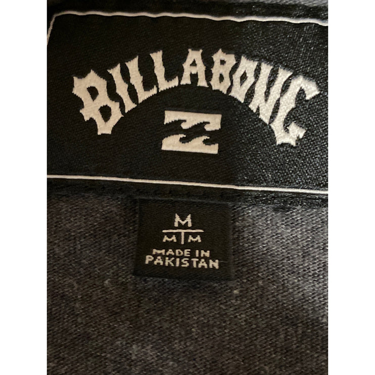 Billabong Men's Black Gray Short Sleeve Crew Neck Basic T Shirt Tee Top Size M
