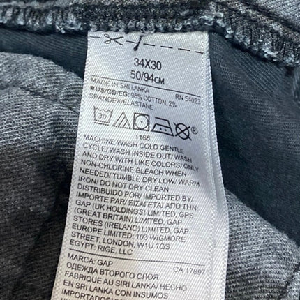 GAP Women's Gray High Waist Straight Skinny Leg Slim Fit Trousers Dress Pants 34