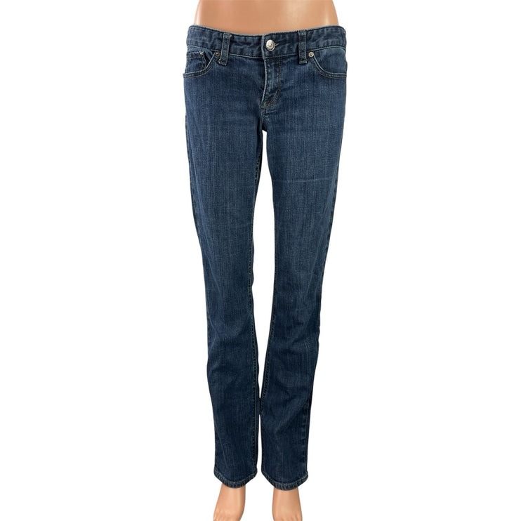 Express Stella Women's Blue Low Rise Y2k Medium Wash Skinny Denim Jeans Size 6
