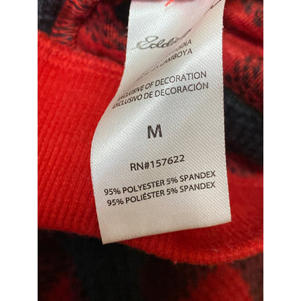 Eddie Bauer Mens Red Plaid Flannel Straight Leg Lounge Sleepwear Pajama Pants M