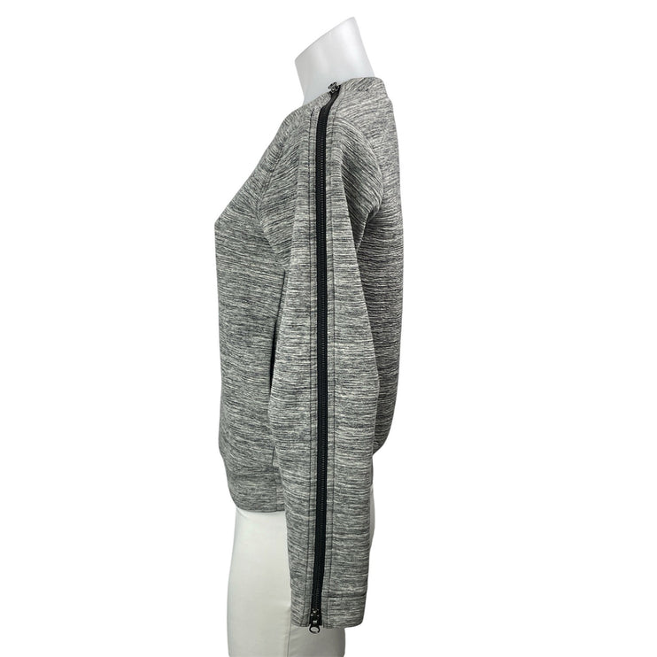 Lululemon Women's Gray Zipper Long Sleeves Heather Knit Pullover Sweater Top M