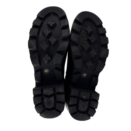 Steve Madden Amulet Women's Black Leather Round Toe Pull On Ankle Boots Size 10