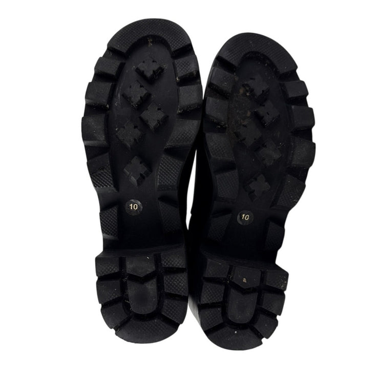 Steve Madden Amulet Women's Black Leather Round Toe Pull On Ankle Boots Size 10