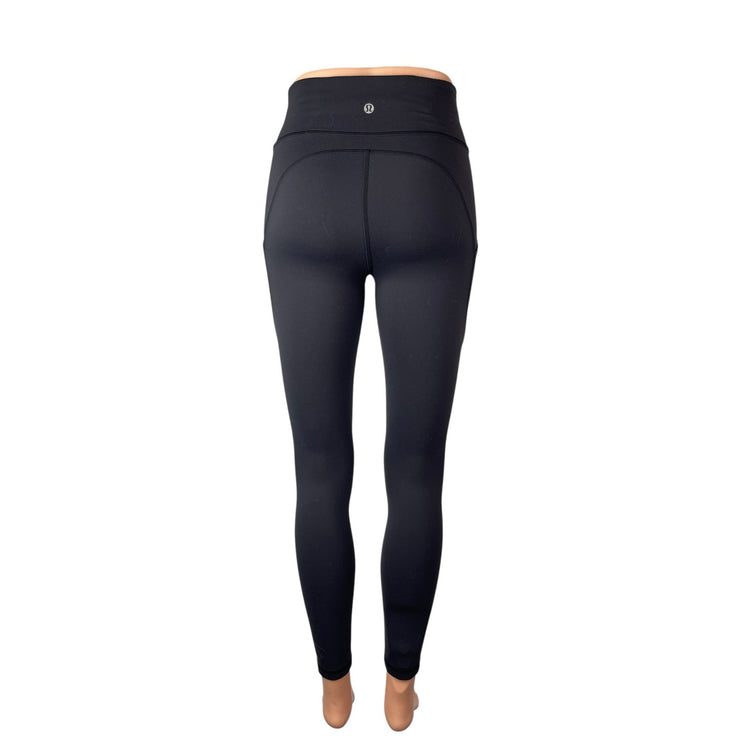 Lululemon Womens Gray High Rise Skinny Yoga Athletic Activewear Leggings Pants 4