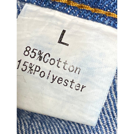 Women's Blue High Waisted Floral Embroidered Welt Pocket Barrel Denim Jeans Sz L