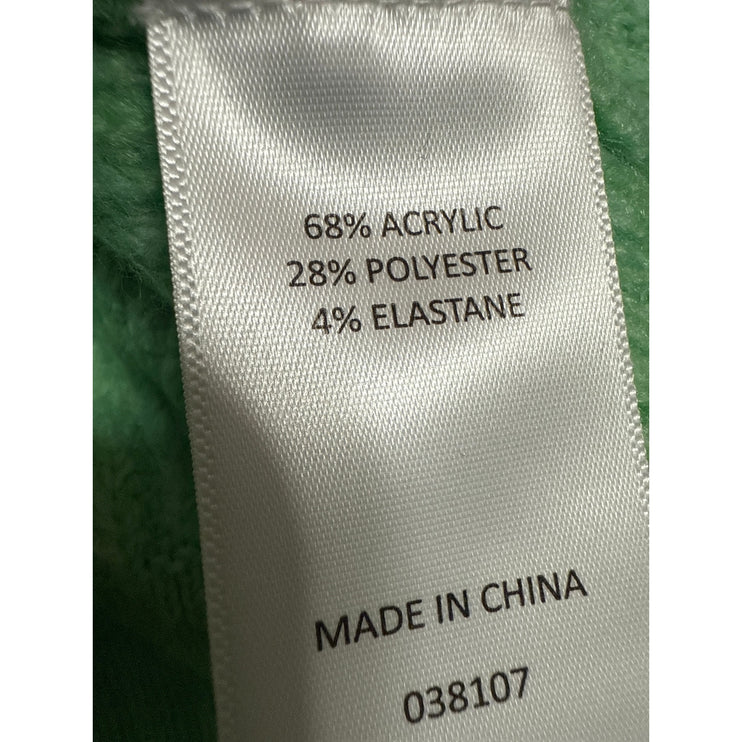 Sussan Women's Green Knit Long Sleeve V Neck Collared Polo Sweater Top Size 3XL