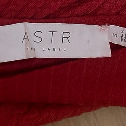 ASTR The Label Red Ribbed Knit Sleeveless Cami Camisole Tank Bodysuit Top Size S