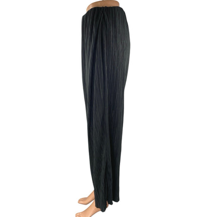 Zara Women's Black High Waisted Wide Leg Pull On Trousers Dress Pants Size M